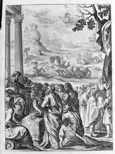 Illustration for Book 15 of Metamorphoses by Ovid, with notes by Thomas Farnaby