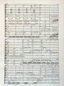 Page of musical score of Siegfried, opera by Wagner by Unknown artist