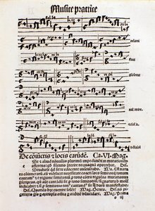 Page on music theory from Margarita philosophica by Unknown artist