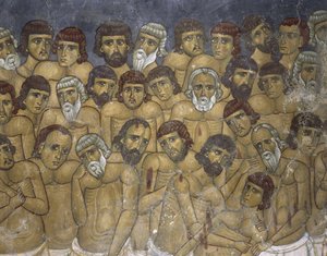 Paintings of a group of martyrs, Ayios Nikolaos Ties Steyis, Kakopetria, Cyprus