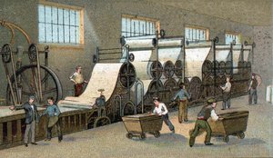 Paper production in the 19th century in France by Unknown artist