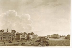 Paris. City Hall and Seine River by Unknown artist
