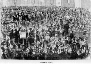 Paris Stock Exchange in 1870 by Unknown artist