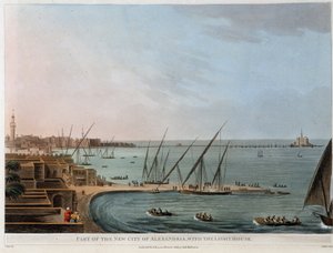 Part of the new city on Alexandria, with the light house - in “Views in Egypt, Palestine and other parts of the Ottoman Empire” by Unknown artist