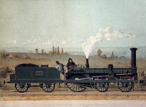 Passenger Locomotive and Coal Wagon of the Strasbourg Railway