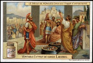 Pericles century (495-429 BC): statesman and strategy Cimon (510-449 BC) is struck with ostracism, in 461 BC by Unknown artist