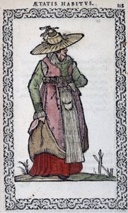 Piedmont Woman - in “Habits et effigies” by Jean Sulperius