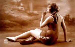 Pin-up in bathing suit