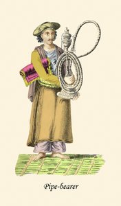 Pipe Bearer with Bong or Hookah