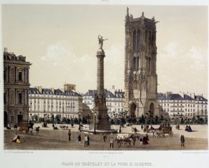 Place du Chatelet and the Saint-Jacques Tower by Unknown artist