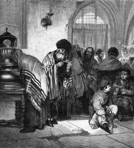 Polish Jews Celebrating the Great Forgiveness (Yom Kippur).