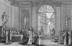 Pope Pius VI received two daughters of Louis XV (Madame Marie Adelaide and Madame Marie Therese Victoire de France) in 1791 - engraving