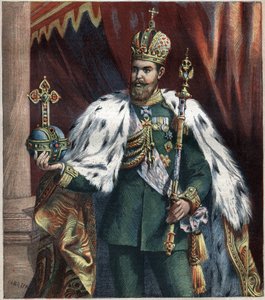 Portrait of Alexander III, Emperor of Russia (engraving of 1892) by Unknown artist