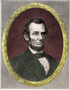 Portrait of Abraham Lincoln (1809 - 1865) 16th President of the United States (1861 - 1865)
