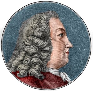 Portrait of Albrecht von Haller, Swiss physician and botanist. Engraving. by Unknown artist