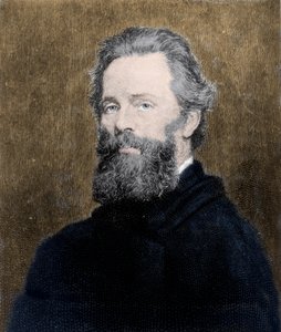 Portrait of American poet and novelist Herman Melville (1819-1891). by Unknown artist