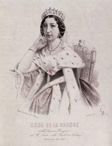 Portrait of Anna de la Grange in Lucrezia Borgia (Engraving) by Unknown artist