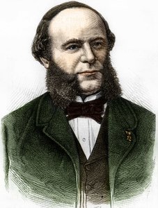 Portrait of Auguste Pouyer-Quertier (1820-1891). Engraving from the end of the 19th century by Unknown artist