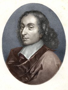 Portrait of Blaise Pascal - engraving of the 19th century.