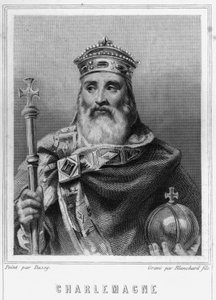 Portrait of Charlemagne (742 - 814), King of France - in “Histoire des Français” by Lavallée, engraving