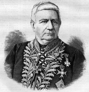 Portrait of Charles Joseph Pascal de Luesemans (1808 -1882) Belgian politician - engraving of 1882