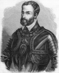 Portrait of Charles V, Emperor of the Holy Roman Empire. Engraving of the 19th century by Unknown artist