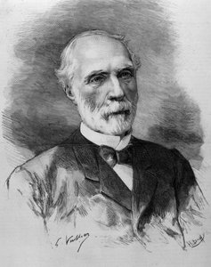 Portrait of Charles de Freycinet (1828 - 1923), President of the Council of Ministers. Engraving of the 19th Century by Unknown artist