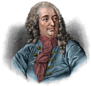 Portrait of Christian von Wolff or Christian von Wolf, German jurist, mathematician and philosopher (1679-1754). Engraving by Unknown artist