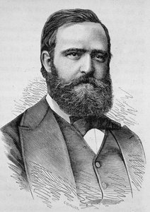 Portrait of Clément Duvernois. Engraving of the end of the 19th century in 