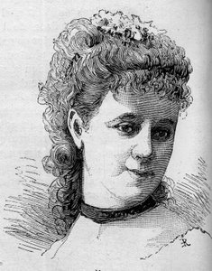Portrait of Emilie Broisat (1848-1929), French comedian, member of the Comedie Francaise. Engraving in Le Monde Illustré n°1168 of 16 August 1879. by Unknown artist