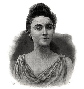 Portrait of Yvette Guilbert (1865-1944) French Singer of the Coffee-Concert - Engraving of 1892 by Unknown artist