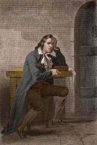Portrait of Francois Babeuf dit Gracchus (1760-1797), French Revolutionary, Stabbing Himself - Anonymous Engraving by Unknown artist