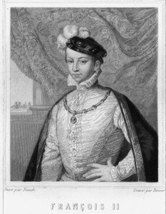 Portrait of Francois II (1544 - 1560), King of France - in Histoire des Français by Lavallée, engraving, sd