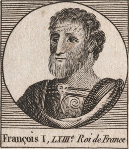 Portrait of Francis I (1494 - 1547), King of France - engraving from “Instruction sur l