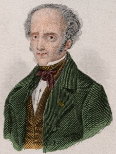 Portrait of Francois Rene, Viscount de Chateaubriand (1768-1848) French writer. Engraving from 1876.