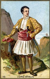 Portrait of George Gordon Noel, 6th Baron Byron, Lord Byron Dressed in Greek by Unknown artist