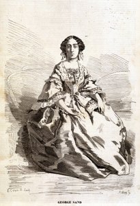 Portrait of George Sand (Aurore Dupin, Baronne Dudevant) (1804-1876). by Unknown artist