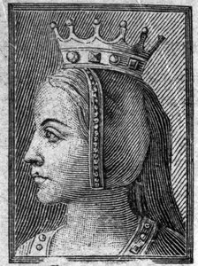 Portrait of Gerberge of Saxony, Queen of France, Wife of Louis IV of Outremer