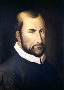 Portrait of Giovanni Pierluigi Da Palestrina (1525 - 1594), Italian composer. Conservatorio of Milan