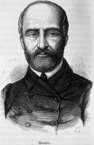 Portrait of Giuseppe Mazzini, Italian patriot and revolutionary (1805 or 1808 - 1872) by Unknown artist