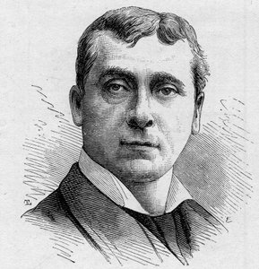 Portrait of Gustave Worms, French comedian, member of the Comedie Francaise from 1858 to 1900. Engraving in Le Monde Illustré n°1168 of 16 August 1879 by Unknown artist