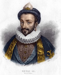 Portrait of Henry III (1551-1589), King of France. Engraving 19th Century by Unknown artist