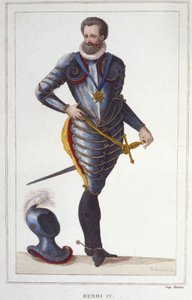 Portrait of Henry IV (1553-1610), King of France. Engraving of 1830 by Unknown artist