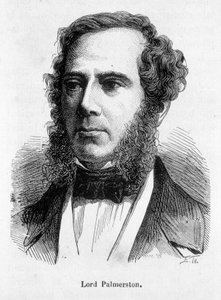 Portrait of Henry Temple, Viscount Lord Palmerston (1784 - 1865) British politician. Engraving 19th century