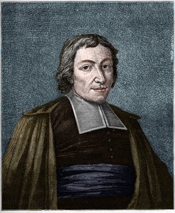 Portrait of Jean Baptiste De La Salle, French religious, founder of the congregation of the brothers of the Christian Schools. Engraving of the 19th century by Unknown artist