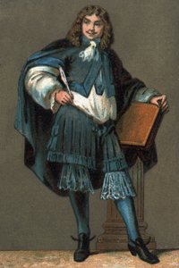 Portrait of Jean Baptiste Poquelin dit Moliere Chromolithography circa 1890