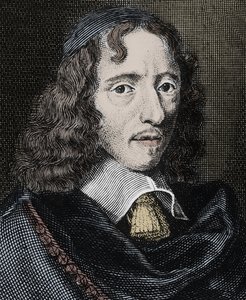 Portrait of Jean Chapelain (1595-1674), French poet - Engraving