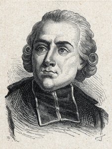 Portrait of Jean Sibrake (or Siffrein) abbe Maury, French cardinal and archbishop of Paris, member of the Academy francaise - Engraving of 1889 by Unknown artist