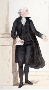 Portrait of Jean Sylvain Bailly, writer, astronomer and politician elected to the Académie française. Engraving from 1830.