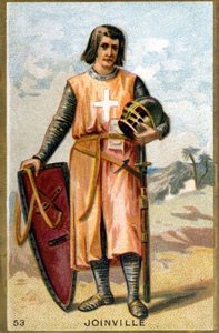 Portrait of Jean de Joinville (1225 - 1317) French columnist. Chromolithography of the 19th century